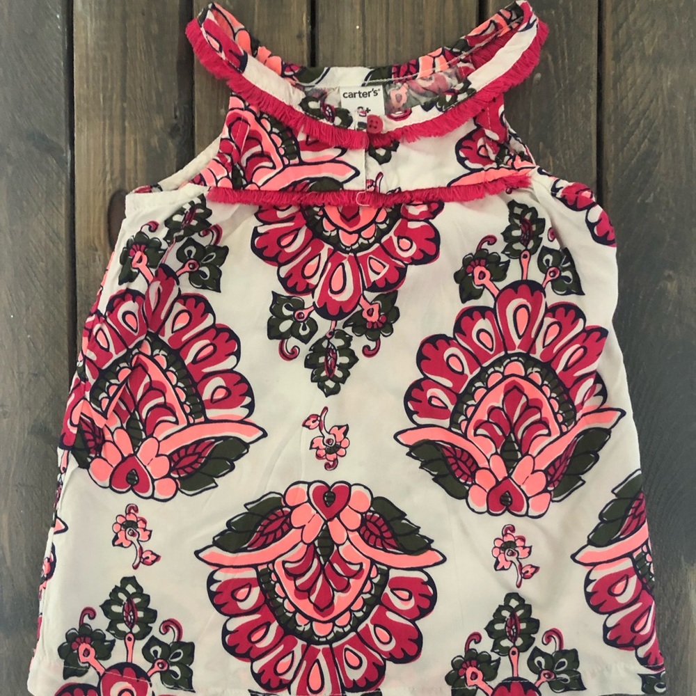 Carters 2T Toddler Floral Top Sleeveless